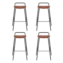 Load image into Gallery viewer, 4x Artiss Bar Stools Kitchen Counter Dining Chair Metal Brown