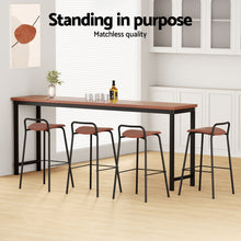 Load image into Gallery viewer, 4x Artiss Bar Stools Kitchen Counter Dining Chair Metal Brown