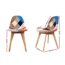 Load image into Gallery viewer, Artiss Dining Chairs Set of 4 Fabric Retro Replica DSW