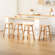 Load image into Gallery viewer, Artiss 4x Bar Stools Kitchen Chairs Wooden Nature