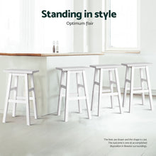 Load image into Gallery viewer, Artiss 4x Bar Stools Kitchen Chairs Wooden White