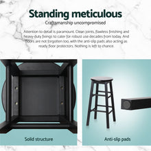 Load image into Gallery viewer, Artiss 4x Bar Stools Round Chairs Wooden Black