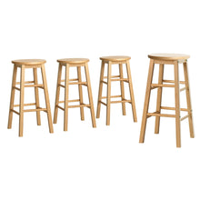 Load image into Gallery viewer, Artiss 4x Bar Stools Round Chairs Wooden Nature
