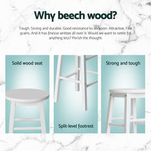 Load image into Gallery viewer, Artiss 4x Bar Stools Round Chairs Wooden White