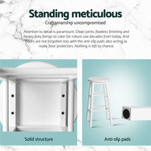 Load image into Gallery viewer, Artiss 4x Bar Stools Round Chairs Wooden White