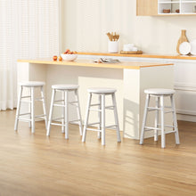 Load image into Gallery viewer, Artiss 4x Bar Stools Round Chairs Wooden White