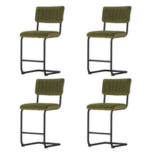 Load image into Gallery viewer, Artiss 4x Bar Stools Velvet Chairs Green