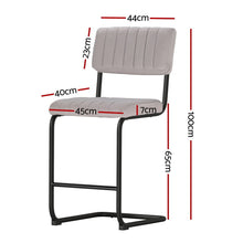 Load image into Gallery viewer, Artiss 4x Bar Stools Velvet Chairs Grey