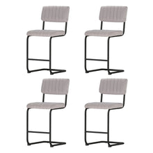 Load image into Gallery viewer, Artiss 4x Bar Stools Velvet Chairs Grey