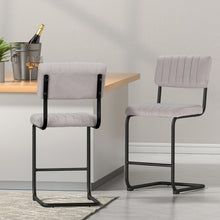 Load image into Gallery viewer, Artiss 4x Bar Stools Velvet Chairs Grey
