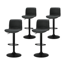 Load image into Gallery viewer, Artiss 4x Bar Stools Kitchen Swivel Gas Lift Chairs Black