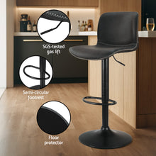 Load image into Gallery viewer, Artiss 4x Bar Stools Kitchen Swivel Gas Lift Chairs Black