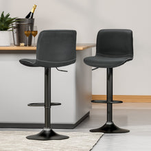 Load image into Gallery viewer, Artiss 4x Bar Stools Kitchen Swivel Gas Lift Chairs Black