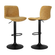 Load image into Gallery viewer, Artiss 4x Bar Stools Kitchen Swivel Gas Lift Chairs Brown