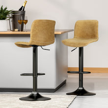 Load image into Gallery viewer, Artiss 4x Bar Stools Kitchen Swivel Gas Lift Chairs Brown