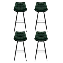 Load image into Gallery viewer, Artiss 4x Bar Stools Velvet Chairs Green