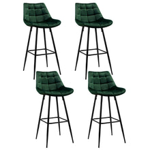 Load image into Gallery viewer, Artiss 4x Bar Stools Velvet Chairs Green