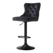 Load image into Gallery viewer, Artiss 1x Velvet Bar Stool Adjustable Height Nailhead Trim Kitchen Counter Stool