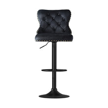 Load image into Gallery viewer, Artiss 1x Velvet Bar Stool Adjustable Height Nailhead Trim Kitchen Counter Stool