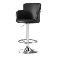 Load image into Gallery viewer, Artiss 1x Leather Bar Stools Swivel Adjustable Gas Lift PU Counter Chairs Black