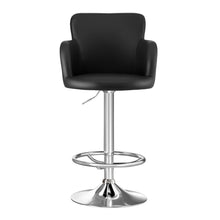 Load image into Gallery viewer, Artiss 2x Leather Bar Stools Swivel Adjustable Gas Lift PU Counter Chairs Black