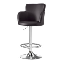 Load image into Gallery viewer, Artiss 1x Leather Bar Stools Swivel Adjustable Gas Lift PU Counter Chairs Brown