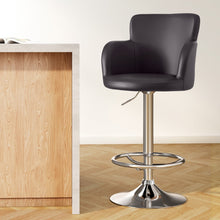 Load image into Gallery viewer, Artiss 1x Leather Bar Stools Swivel Adjustable Gas Lift PU Counter Chairs Brown