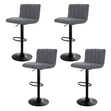 Load image into Gallery viewer, Artiss 4x Bar Stools Vintage Leather Gas Lift Grey