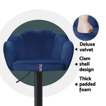Load image into Gallery viewer, Artiss 4x Bar Stools Gas Lift Velvet Blue