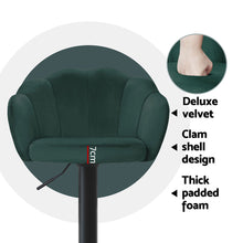 Load image into Gallery viewer, Artiss 4x Bar Stools Gas Lift Velvet Green