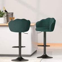 Load image into Gallery viewer, Artiss 4x Bar Stools Gas Lift Velvet Green