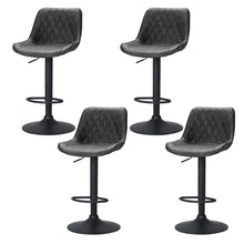 Load image into Gallery viewer, Artiss 4x Bar Stools Gas Lift Vintage Leather Black