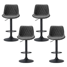 Load image into Gallery viewer, Artiss 4x Bar Stools Gas Lift Vintage Leather Black