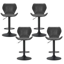 Load image into Gallery viewer, Artiss 4x Bar Stools Vintage Leather Gas Lift Black
