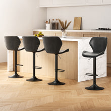 Load image into Gallery viewer, Artiss 4x Bar Stools Vintage Leather Gas Lift Black