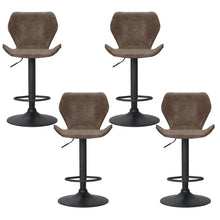 Load image into Gallery viewer, Artiss 4x Bar Stools Vintage Leather Gas Lift Brown