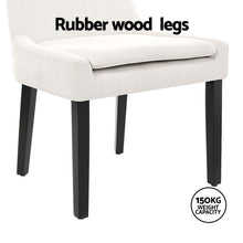 Load image into Gallery viewer, Artiss Dining Chairs Set of 4 Corduroy Wooden Beige