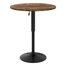 Load image into Gallery viewer, Artiss Height Adjustable Bar Table 360 Swivel Round Gaslift Design 60cm Rustic Brown Black