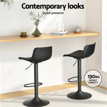 Load image into Gallery viewer, Artiss 4x Bar Stools Padded Seat Gas Lift Black