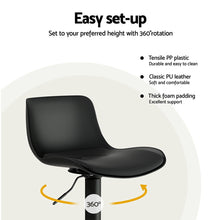 Load image into Gallery viewer, Artiss 4x Bar Stools Padded Seat Gas Lift Black