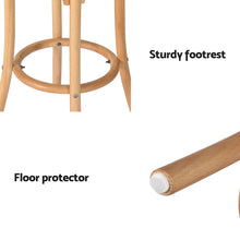 Load image into Gallery viewer, Artiss 4x Bar Stoosl Rattan Seat Wooden