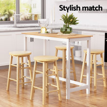 Load image into Gallery viewer, Artiss Bar Table and Stools Set Dining Desk Kitchen Chairs Cafe Pub