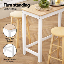 Load image into Gallery viewer, Artiss Bar Table and Stools Set Dining Desk Kitchen Chairs Cafe Pub