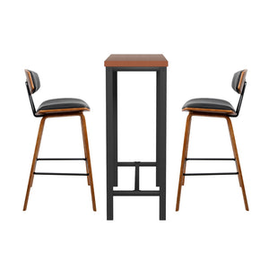 Artiss Bar Table and Stools Set Dining Desk Kitchen Chairs Cafe Pub