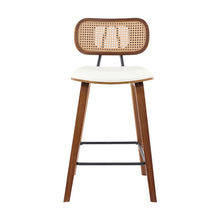 Load image into Gallery viewer, 2x Artiss Bar Stools Kitchen Counter Rattan Chairs PU Leather Padding