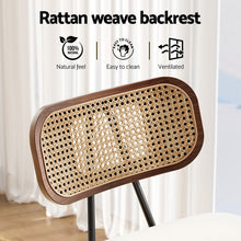 Load image into Gallery viewer, 2x Artiss Bar Stools Kitchen Counter Rattan Chairs PU Leather Padding