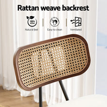 Load image into Gallery viewer, 4x Artiss Bar Stools Kitchen Counter Rattan Chairs PU Leather Padding