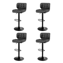 Load image into Gallery viewer, Artiss 4x Bar Stools Gas Lift Leather Padded Grey