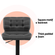 Load image into Gallery viewer, Artiss 4x Bar Stools Gas Lift Leather Padded Grey
