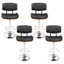 Load image into Gallery viewer, Artiss 4x Bar Stools Gas Lift Leather Black